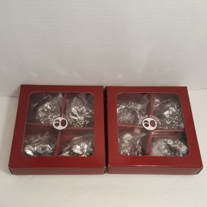 Vtg Arthur Court Designs Grape Cluster Napkin Rings Silvertone Set of 8 Taiwan